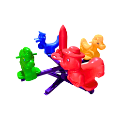 เครื่องเล่นม้าหมุน ม้าหมุนรวมสัตว์ 4 ที่นั่ง