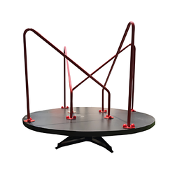 เครื่องเล่นม้าหมุน ม้าหมุนเหล็กสีดำ