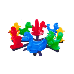 เครื่องเล่นม้าหมุน ม้าหมุนรวมสัตว์ 8 ที่นั่ง