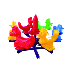 เครื่องเล่นม้าหมุน ม้าหมุนรวมสัตว์ 6 ที่นั่ง