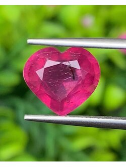 พลอย ทับทิม (Ruby Sapphire) 4.68 กะรัต (Cts.) พลอยแท้ อัญมณีมงคลประจําวันเกิด เครื่องประดับพลอย