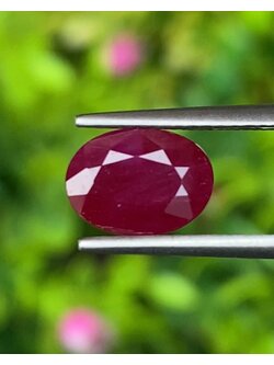 พลอย ทับทิม พม่า (Burmese Ruby Sapphire) 2.02 กะรัต พร้อมใบเซอร์ พลอยแท้ อัญมณีมงคลประจําวันเกิด เครื่องประดับพลอย