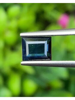 พลอย ไพลิน blue sapphire 0.91 กะรัต (Cts.) พลอยแท้ อัญมณีมงคลประจําวันเกิด เครื่องประดับพลอย