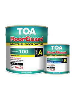 ทีโอเอ ฟลอร์การ์ด 100 สีทับหน้าอีพ็อกซี่ฟิล์มบาง 2 ส่วน สำหรับงานพื้นภายใน