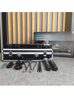 PROEUROTECH ET-777III ไมค์ลอยมือถือคู่เสาหน้า (กล่องดำ)