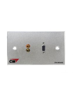 CM CM-W5502VR2 แผ่นติด VGA 1 ช่อง , Jack RCA 2 ช่อง