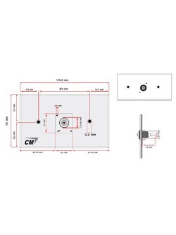CM CM-W5101XR แผ่นติด RCA แบบ Shell 1 ช่อง