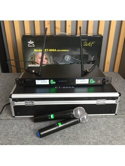 PROEUROTECH ET-999A ไมค์ลอยมือถือคู่+ปรับความถี่