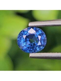 พลอย ไพลิน (Blue Sapphire) 1.06 กะรัต (Cts.) สีพิเศษ คอนฟลาวเวอร์ บลู (Cornflower Blue) พลอยแท้ อัญมณีมงคลประจําวันเกิด เครื่องประดับพลอย