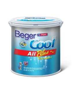BegerCool All Plus for Exterior/Matt เบเยอร์คูล ออลพลัส ทาภายนอก เบส A (ยังไม่รวมแม่สี) 9ลิตร/2.5 แกลลอน (Super White)
