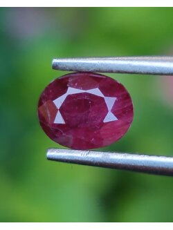 พลอย ทับทิม สยาม (Siam Ruby Sapphire) 0.92 กะรัต (Cts.) พลอยแท้ อัญมณีมงคลประจําวันเกิด เครื่องประดับพลอย