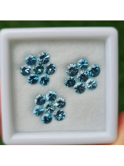 พลอย เพทาย Natural Zircon 5.54 กะรัต (Cts.) 21 เม็ด (2Pcs.) พลอยแท้อัญมณีมงคล ประจําวันเกิด เครื่องประดับพลอย