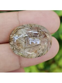 ไหมดำ ควอตซ์ แก้วขนเหล็ก Black Rutilated Quartz 30.87 กะรัต Cts. พลอยแท้ อัญมณีมงคลประจําวันเกิด เครื่องประดับพลอย