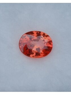 พลอย ออเรนจ์ แซฟไฟร์ Orange Sapphire 1.42 กะรัต (Cts.) พลอยแท้ อัญมณีมงคลประจําวันเกิด เครื่องประดับพลอย