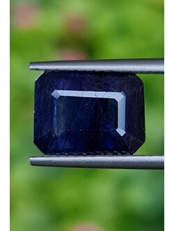 พลอย ไพลิน ( Blue Sapphire) 5.68 กะรัต (Cts.) พลอยแท้ อัญมณีมงคลประจําวันเกิด เครื่องประดับพลอย