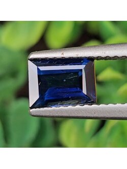 พลอย ไพลิน blue sapphire 1.24 กะรัต (Cts.) พลอยแท้ อัญมณีมงคลประจําวันเกิด เครื่องประดับพลอย