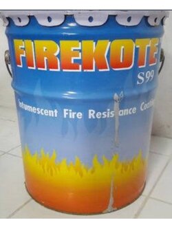 สีกันไฟ สีทนไฟ ป้องกันไฟไหม้ (สีขาวด้าน) น้ำหนัก24.5 กก./ Fire Kote S-99