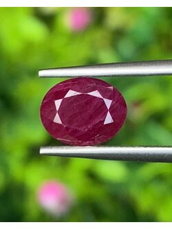 พลอย ทับทิม พม่า (Burmese Ruby Sapphire) 2.00 กะรัต พลอยแท้ อัญมณีมงคลประจําวันเกิด เครื่องประดับพลอย