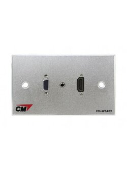 CM CM-W5402V35H แผ่นติด VGA ตัวเมีย 1 ช่อง, Jack 3.5mm 1 ช่อง , HDMI 1 ช่อง