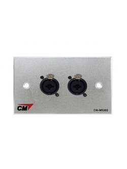 CM CM-W5102CB แผ่นติด Combo ตัวเมีย 2 ช่อง