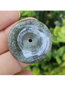 หยก พม่า แท้ Jade จี้โดนัทหยก (Bi-dise jadeite) พม่า (Myanmar) 60.48 กะรัต (Cts.)