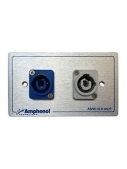 Amphenol AMW-HP-BG-02P แผ่นเพลท Power Con (In/Out) 2 Port