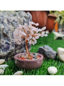 007 ต้นไม้หินโรสควอตซ์ ต้นไม้มงคล หินมงคลจากธรรมชาติ ต้นไม้อัญมณีแท้ เสริมดวง มีพร้อมส่ง