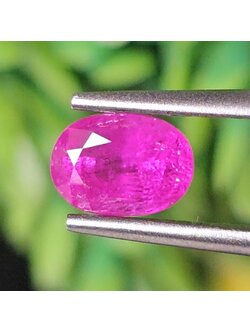 พลอย ชมพู พิ้ง แซฟไฟร์ Pink Sapphire 1.38 กะรัต (Cts.) พลอยแท้ อัญมณีมงคลประจําวันเกิด เครื่องประดับพลอย