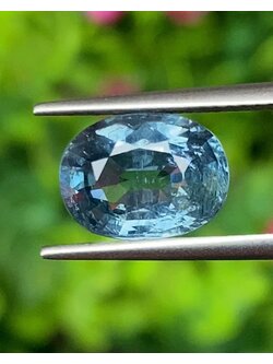 พลอย ไพลิน blue sapphire 3.36 กะรัต (Cts.) ดิบ unheated พลอยแท้ อัญมณีมงคลประจําวันเกิด เครื่องประดับพลอย