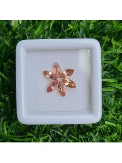 พลอย ชมพู พิ้งค์ ทัวร์มารีน (Pink Tourmaline) 1.46 กะรัต (Cts.) 6 เม็ด อัญมณีมงคลประจําวันเกิด เครื่องประดับพลอย