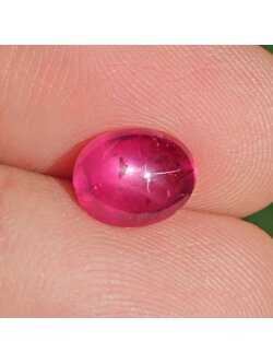 พลอย ทับทิม สตาร์ แซฟไฟร์ Ruby Star Sapphire 3.52 กะรัต (Cts.) พลอยแท้ อัญมณีมงคลประจําวันเกิด เครื่องประดับพลอย