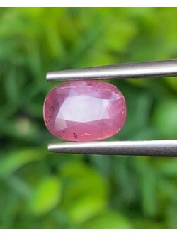 พลอย ทับทิม Ruby sapphire 1.23 กะรัต (Cts) ดิบ Unheated พลอยแท้ อัญมณีมงคลประจําวันเกิด เครื่องประดับพลอย