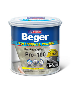 Beger Primer Pro-100 เบเยอร์ ไพรเมอร์ โปร-100 สีรองพื้นปูนใหม่กันด่าง สูตรน้ำ 18.925 ลิตร/5 แกลลอน