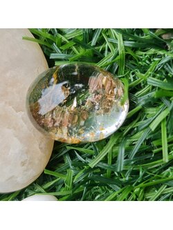 โป่งข่าม ควอตซ์ Rutilated Quartz 39.49 กะรัต Cts. พลอยแท้ อัญมณีมงคลประจําวันเกิด เครื่องประดับพลอย