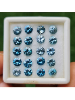 พลอย เพทาย Natural Zircon 14.06 กะรัต (Cts.) 20 เม็ด (2Pcs.) พลอยแท้อัญมณีมงคล ประจําวันเกิด เครื่องประดับพลอย