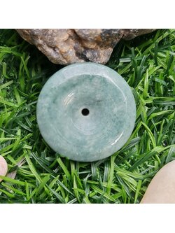 หยก พม่า แท้ Jade จี้โดนัทหยก (Bi-dise jadeite) พม่า (Myanmar) 68.74 กะรัต (Cts.)