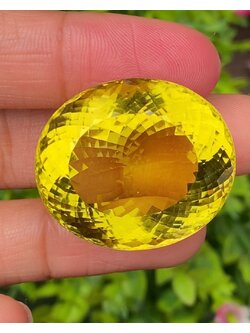 พลอย เลมอนควอตซ์ 84.74 กะรัต พลอยแท้ อัญมณีมงคลประจําวันเกิด เครื่องประดับพลอย