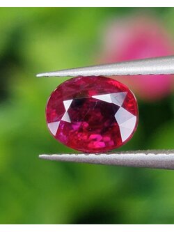 พลอย ทับทิม พม่า Burmese Ruby sapphire 1.00 กะรัต (Cts) ดิบ Unheated พลอยแท้ อัญมณีมงคลประจําวันเกิด เครื่องประดับพลอย