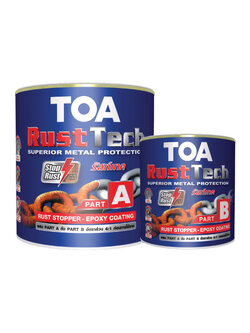 ทีโอเอ รัสท์เทค สีรองพื้นหยุดสนิมทันที TOA Rust Tech A+B