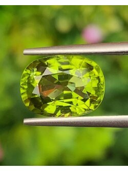 พลอย เพอริดอต พม่า Burma Peridot 4.72 กะรัต (Cts.) พลอยแท้ อัญมณีมงคลประจําวันเกิด เครื่องประดับพลอย
