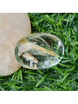 โป่งข่าม ควอตซ์ Rutilated Quartz 52.28 กะรัต Cts. พลอยแท้ อัญมณีมงคลประจําวันเกิด เครื่องประดับพลอย