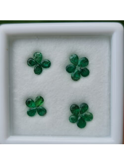 พลอย มรกต Natural Emerald แซมเบีย 2.28 กะรัต (Cts.) 18 เม็ด (pcs.) พลอยแท้ อัญมณีมงคลประจําวันเกิด เครื่องประดับพลอย