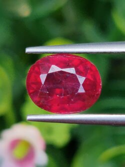 พลอย ทับทิม (Ruby Sapphire) 4.25 กะรัต (Cts.) พลอยแท้ อัญมณีมงคลประจําวันเกิด เครื่องประดับพลอย