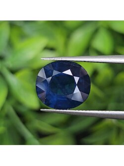 พลอย ไพลิน Blue sapphire 4.54 กะรัต (Cts.) พลอยแท้ อัญมณีมงคลประจําวันเกิด เครื่องประดับพลอย