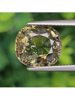 พลอย กรีน ทัวร์มารีน (Green Tourmaline) 7.20 กะรัต (Cts.) อัญมณีมงคลประจําวันเกิด เครื่องประดับพลอย