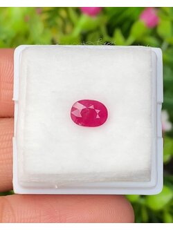 พลอย ทับทิม พม่า (Burmese Ruby Sapphire) 1.12 กะรัต พลอยแท้ อัญมณีมงคลประจําวันเกิด เครื่องประดับพลอย