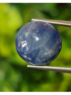 พลอย ไพลิน Blue Sapphire 12.34 กะรัต (Cts.) ดิบ (Unheated) พลอยแท้ อัญมณีมงคลประจําวันเกิด เครื่องประดับพลอย