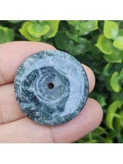 หยก พม่า แท้ Jade จี้โดนัทหยก (Bi-dise jadeite) พม่า (Myanmar) 60.28 กะรัต (Cts.)