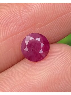 พลอย ทับทิม พม่า (Burmese Ruby Sapphire) 0.84 กะรัต พลอยแท้ อัญมณีมงคลประจําวันเกิด เครื่องประดับพลอย
