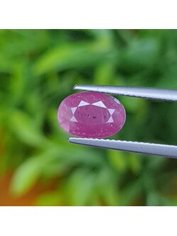 พลอย ทับทิม Ruby sapphire 3.60 กะรัต (Cts) ดิบ Unheated พลอยแท้ อัญมณีมงคลประจําวันเกิด เครื่องประดับพลอย